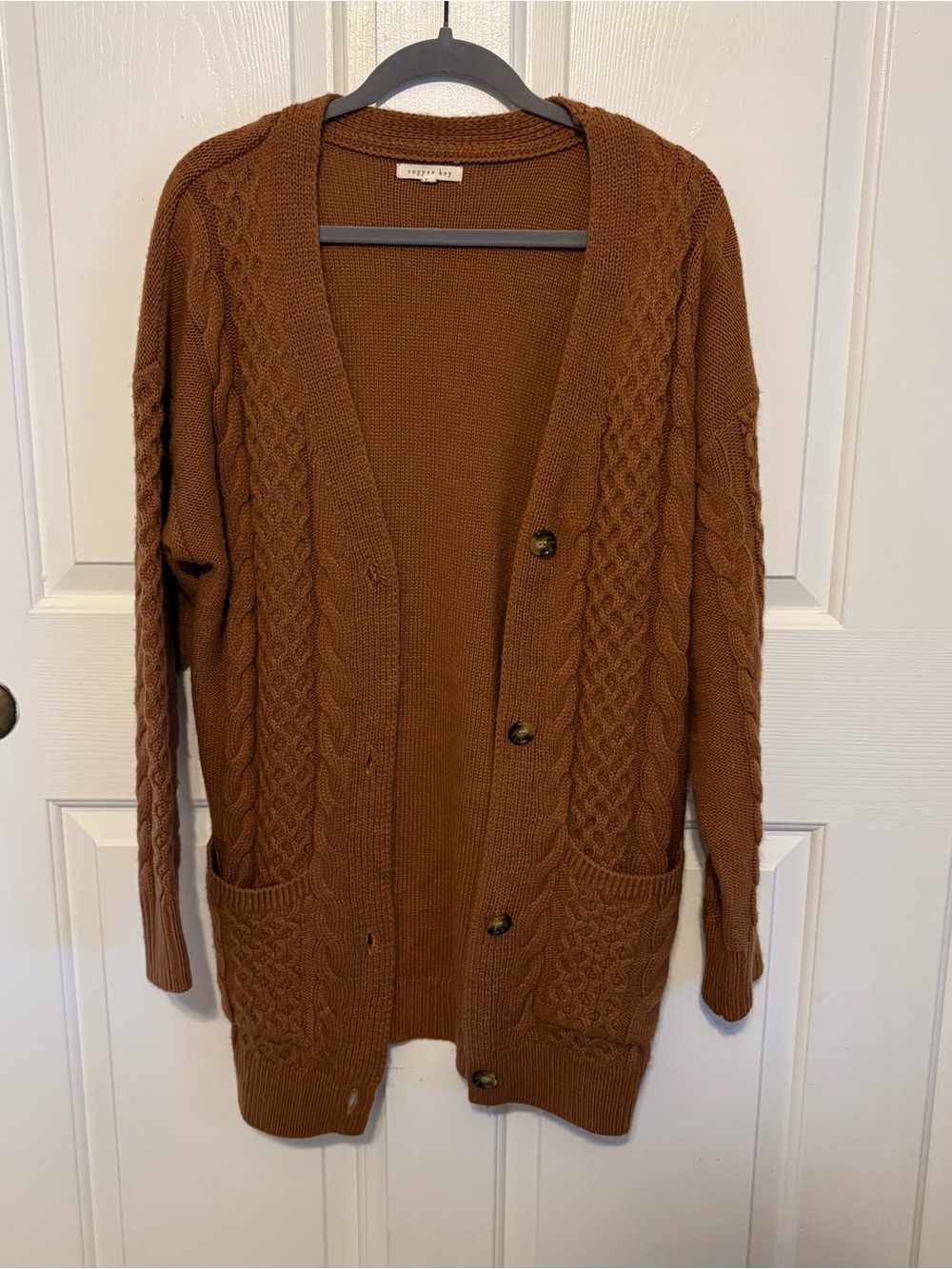 Copper Key Long Cardigan
